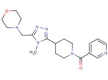 4-({4-methyl-5-[1-(pyridin-3-ylcarbonyl)piperidin-4-yl]-4H-1,2,4-triazol-3-yl}methyl)morpholine