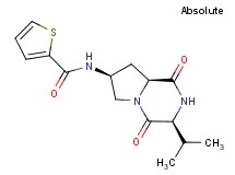N-[(3S,7S,8aS)-3-isopropyl-1,4-dioxooctahydropyrrolo[1,2-a]pyrazin-7-yl]-2-thiophenecarboxamide