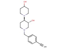 (3'R*,4'R*)-1'-(4-ethynylbenzyl)-1,4'-bipiperidine-3',4-diol