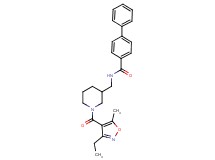 N-({1-[(3-ethyl-5-methyl-4-isoxazolyl)carbonyl]-3-piperidinyl}methyl)-4-biphenylcarboxamide