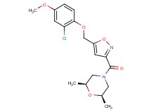 (2R*,6S*)-4-({5-[(2-chloro-4-methoxyphenoxy)methyl]-3-isoxazolyl}carbonyl)-2,6-dimethylmorpholine