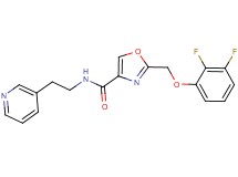 2-[(2,3-difluorophenoxy)methyl]-N-[2-(3-pyridinyl)ethyl]-1,3-oxazole-4-carboxamide