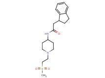 2-(2,3-dihydro-1H-inden-1-yl)-N-{1-[2-(methylsulfonyl)ethyl]-4-piperidinyl}acetamide