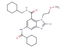 5-[(cyclohexylcarbonyl)amino]-N-(cyclohexylmethyl)-1-(2-methoxyethyl)-1H-benzimidazole-7-carboxamide