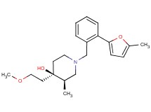 (3R*,4R*)-4-(2-methoxyethyl)-3-methyl-1-[2-(5-methyl-2-furyl)benzyl]piperidin-4-ol