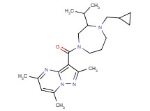 3-{[4-(cyclopropylmethyl)-3-isopropyl-1,4-diazepan-1-yl]carbonyl}-2,5,7-trimethylpyrazolo[1,5-a]pyrimidine