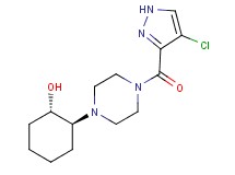 (1S*,2S*)-2-{4-[(4-chloro-1H-pyrazol-3-yl)carbonyl]piperazin-1-yl}cyclohexanol