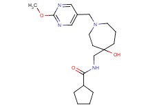 N-({4-hydroxy-1-[(2-methoxy-5-pyrimidinyl)methyl]-4-azepanyl}methyl)cyclopentanecarboxamide
