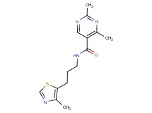 2,4-dimethyl-N-[3-(4-methyl-1,3-thiazol-5-yl)propyl]pyrimidine-5-carboxamide