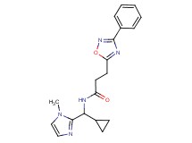 N-[cyclopropyl(1-methyl-1H-imidazol-2-yl)methyl]-3-(3-phenyl-1,2,4-oxadiazol-5-yl)propanamide