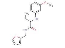 N-(2-furylmethyl)-2-[(3-methoxyphenyl)amino]butanamide