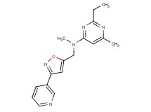 2-ethyl-N,6-dimethyl-N-[(3-pyridin-3-ylisoxazol-5-yl)methyl]pyrimidin-4-amine