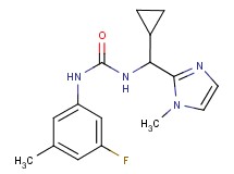 N-[cyclopropyl(1-methyl-1H-imidazol-2-yl)methyl]-N'-(3-fluoro-5-methylphenyl)urea