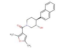 (3S*,4S*)-1-(2,5-dimethyl-3-furoyl)-4-(2-naphthyl)piperidin-3-ol