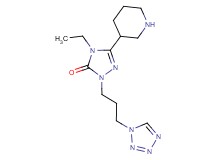 4-ethyl-5-(3-piperidinyl)-2-[3-(1H-tetrazol-1-yl)propyl]-2,4-dihydro-3H-1,2,4-triazol-3-one dihydrochloride