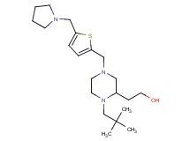 2-(1-(2,2-dimethylpropyl)-4-{[5-(1-pyrrolidinylmethyl)-2-thienyl]methyl}-2-piperazinyl)ethanol