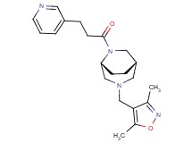(1S*,5R*)-3-[(3,5-dimethyl-4-isoxazolyl)methyl]-6-[3-(3-pyridinyl)propanoyl]-3,6-diazabicyclo[3.2.2]nonane