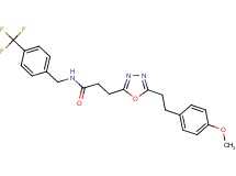 3-{5-[2-(4-methoxyphenyl)ethyl]-1,3,4-oxadiazol-2-yl}-N-[4-(trifluoromethyl)benzyl]propanamide