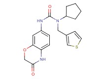 N-cyclopentyl-N'-(3-oxo-3,4-dihydro-2H-1,4-benzoxazin-7-yl)-N-(3-thienylmethyl)urea