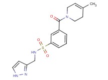 3-[(4-methyl-3,6-dihydropyridin-1(2H)-yl)carbonyl]-N-(1H-pyrazol-3-ylmethyl)benzenesulfonamide