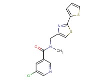 5-chloro-N-methyl-N-{[2-(2-thienyl)-1,3-thiazol-4-yl]methyl}nicotinamide