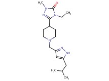 4-ethyl-5-{1-[(5-isobutyl-1H-pyrazol-3-yl)methyl]piperidin-4-yl}-2-methyl-2,4-dihydro-3H-1,2,4-triazol-3-one