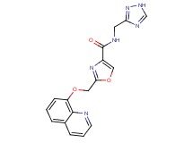 2-[(quinolin-8-yloxy)methyl]-N-(1H-1,2,4-triazol-3-ylmethyl)-1,3-oxazole-4-carboxamide