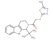 1-tert-butyl-2-{[(5-methyl-1,3,4-thiadiazol-2-yl)thio]acetyl}-2,3,4,9-tetrahydro-1H-beta-carboline