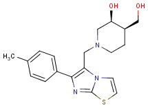 (3S*,4R*)-4-(hydroxymethyl)-1-{[6-(4-methylphenyl)imidazo[2,1-b][1,3]thiazol-5-yl]methyl}-3-piperidinol