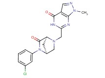 6-{[(1S*,4S*)-5-(3-chlorophenyl)-6-oxo-2,5-diazabicyclo[2.2.1]hept-2-yl]methyl}-1-methyl-1,5-dihydro-4H-pyrazolo[3,4-d]pyrimidin-4-one