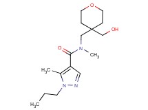 N-{[4-(hydroxymethyl)tetrahydro-2H-pyran-4-yl]methyl}-N,5-dimethyl-1-propyl-1H-pyrazole-4-carboxamide