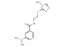 3-(dimethylamino)-N-{2-[(4-methyl-4H-1,2,4-triazol-3-yl)thio]ethyl}benzamide
