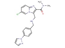6-chloro-N,N-dimethyl-3-({[4-(1H-pyrazol-1-yl)benzyl]amino}methyl)imidazo[1,2-a]pyridine-2-carboxamide