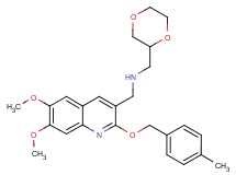 ({6,7-dimethoxy-2-[(4-methylbenzyl)oxy]-3-quinolinyl}methyl)(1,4-dioxan-2-ylmethyl)amine