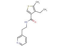 4-ethyl-5-methyl-N-[2-(3-pyridinyl)ethyl]-3-thiophenecarboxamide trifluoroacetate
