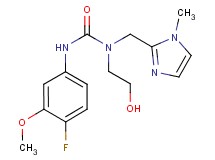 N'-(4-fluoro-3-methoxyphenyl)-N-(2-hydroxyethyl)-N-[(1-methyl-1H-imidazol-2-yl)methyl]urea
