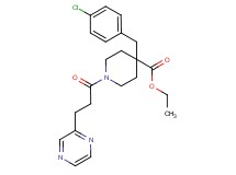 ethyl 4-(4-chlorobenzyl)-1-[3-(2-pyrazinyl)propanoyl]-4-piperidinecarboxylate