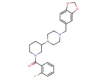 1-(1,3-benzodioxol-5-ylmethyl)-4-[1-(2-fluorobenzoyl)-3-piperidinyl]piperazine