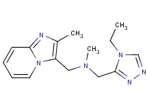[(4-ethyl-4H-1,2,4-triazol-3-yl)methyl]methyl[(2-methylimidazo[1,2-a]pyridin-3-yl)methyl]amine bis(trifluoroacetate)