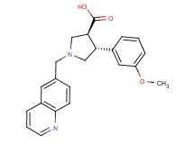 (3S*,4R*)-4-(3-methoxyphenyl)-1-(quinolin-6-ylmethyl)pyrrolidine-3-carboxylic acid