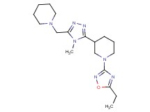 1-(5-ethyl-1,2,4-oxadiazol-3-yl)-3-[4-methyl-5-(piperidin-1-ylmethyl)-4H-1,2,4-triazol-3-yl]piperidine