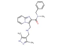 N-benzyl-3-({[(3,5-dimethyl-1H-pyrazol-4-yl)methyl]amino}methyl)-N-methylimidazo[1,2-a]pyridine-2-carboxamide