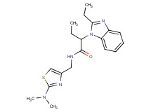 N-{[2-(dimethylamino)-1,3-thiazol-4-yl]methyl}-2-(2-ethyl-1H-benzimidazol-1-yl)butanamide