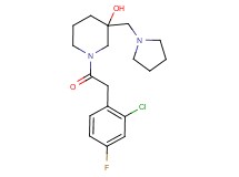 1-[(2-chloro-4-fluorophenyl)acetyl]-3-(pyrrolidin-1-ylmethyl)piperidin-3-ol
