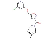 (1R*,3s,6r,8S*)-4-[(5-{[(5-chloro-3-pyridinyl)oxy]methyl}-3-isoxazolyl)carbonyl]-4-azatricyclo[4.3.1.1~3,8~]undecane