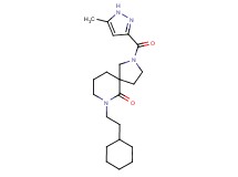 7-(2-cyclohexylethyl)-2-[(5-methyl-1H-pyrazol-3-yl)carbonyl]-2,7-diazaspiro[4.5]decan-6-one
