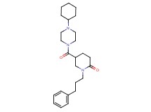 5-[(4-cyclohexyl-1-piperazinyl)carbonyl]-1-(3-phenylpropyl)-2-piperidinone