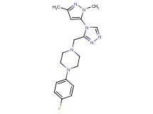 1-{[4-(1,3-dimethyl-1H-pyrazol-5-yl)-4H-1,2,4-triazol-3-yl]methyl}-4-(4-fluorophenyl)piperazine