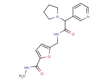 N-methyl-5-({[3-pyridinyl(1-pyrrolidinyl)acetyl]amino}methyl)-2-furamide