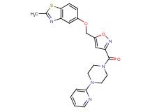 2-methyl-5-[(3-{[4-(2-pyridinyl)-1-piperazinyl]carbonyl}-5-isoxazolyl)methoxy]-1,3-benzothiazole